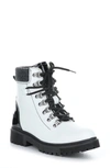 Bos. & Co. Axel Waterproof Boot In White/ Black Feel Leather