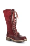 Bos. & Co. Harrison Wool Lined Waterproof Boot In Red/ Sangria