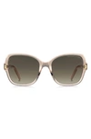 Marc Jacobs 55mm Square Sunglasses In Beige / Brown Gradient