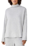 Eileen Fisher Funnel-neckline Boxy Top In Dkprl