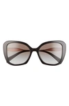 Prada 53mm Butterfly Sunglasses In Brown