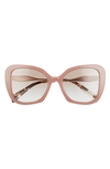 Prada 53mm Butterfly Sunglasses In Alabaster Clear Brown