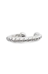 Anzie Dew Drop Beaded Ear Cuff In Silver