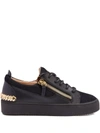 Giuseppe Zanotti Gail Chain-link Detail Trainers In Black