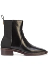 Tory Burch Square-toe Leather Chelsea Boots In Schwarz