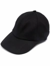 Officine Generale Virgin Wool Baseball Cap In Schwarz