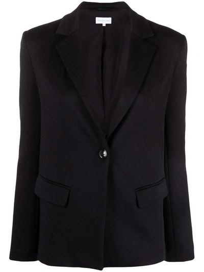 Patrizia Pepe Notched-lapels Single-breasted Blazer In Black