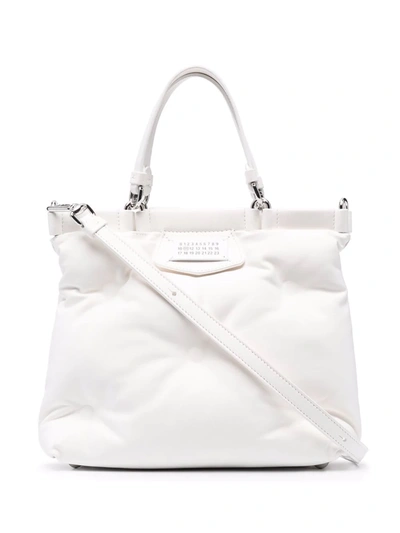 Maison Margiela Glam Slam Quilted Tote Bag In Weiss