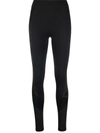 Y-3 Logo-print High-waisted Leggings In Schwarz