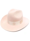 Ruslan Baginskiy Logo-trim Fedora Hat In Nude