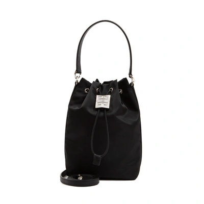 Givenchy 4g Leather-trimmed Shell Bucket Bag In Black