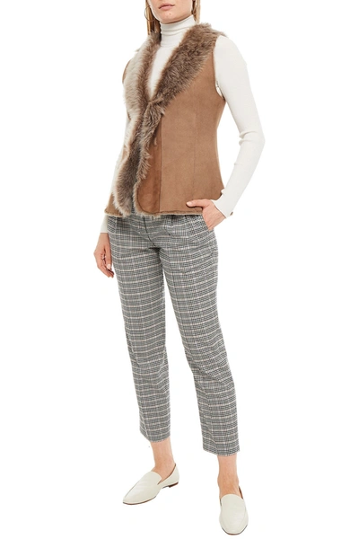 Dom Goor Shearling Waistcoat In Beige