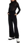 Samsoe & Samsoe Metallic Knitted Turtleneck Sweater In Black