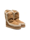 Mou Eskimo Sheepskin Ankle Boots In 褐色