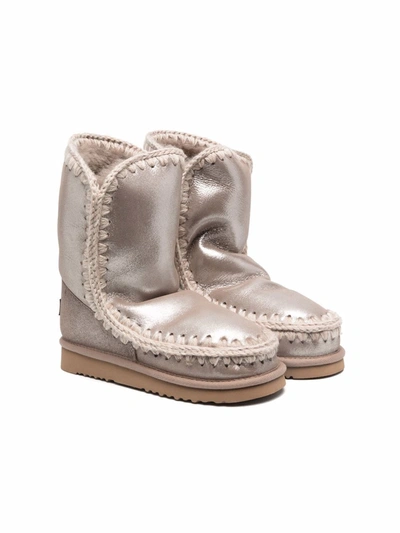 Mou Teen Metallic Eskimo Boots In 灰色