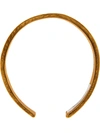 Jennifer Behr Charlize Wide Velvet Headband In 黄色
