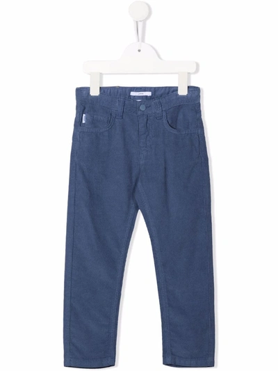 Knot Babies' Corduroy Slim-cut Trousers In Blue