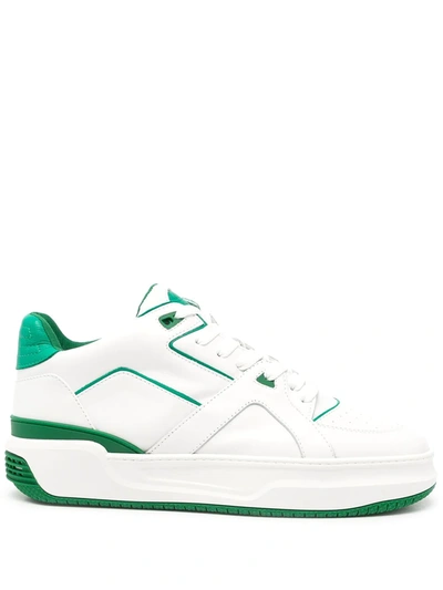 Just Don Luxury Courtside Low Leather Trainers In White