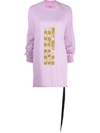 RICK OWENS DRKSHDW GRAPHIC-PRINT SWEATER DRESS
