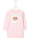 MOSCHINO TEDDY BEAR-EMBROIDERED JERSEY DRESS