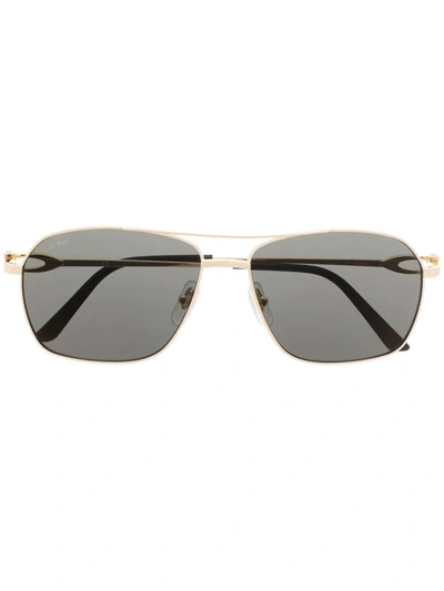 Cartier Ct0306s Navigator Sunglasses In 金色