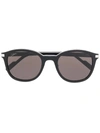 Cartier Ct0302s Round-frame Sunglasses In 黑色