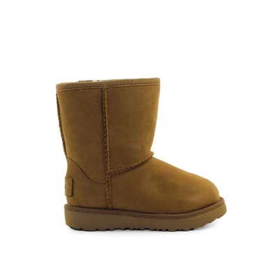 Ugg Kids' Classic Weather Short Ii Baby Chestnut Boot In Leather