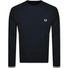 Fred Perry Mens Crew Neck Sweatshirt In Black Fabric