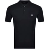 Fred Perry Embroidered Logo Polo Shirt In Navy