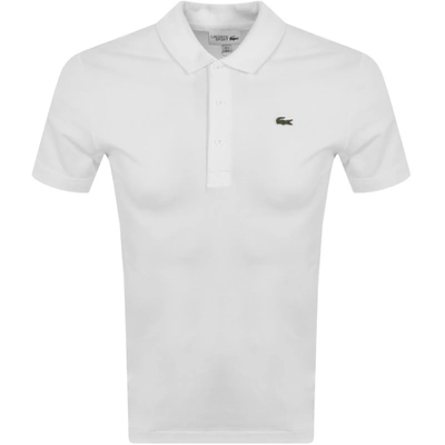 Lacoste Mens White Cotton Polo Shirt