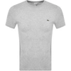 Lacoste V-neck Pima Cotton Tee In Grey