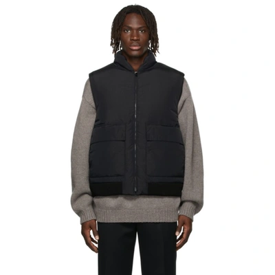 Fear Of God Single-breasted Padded Wool Gilet In Black