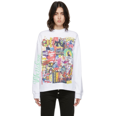 We11 Done Oversized Printed Appliquéd Cotton-jersey T-shirt In White
