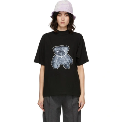 We11 Done Pearl Necklace Teddy Cotton T-shirt In Black