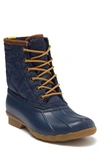 Sperry Saltwater Quilted Duck Boot In Navy