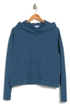 James Perse Relaxed Cropped Hoodie In Captain