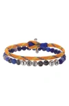 Abound Bungee Cord & Bead Bracelet Set In Blue- Orange- Strength