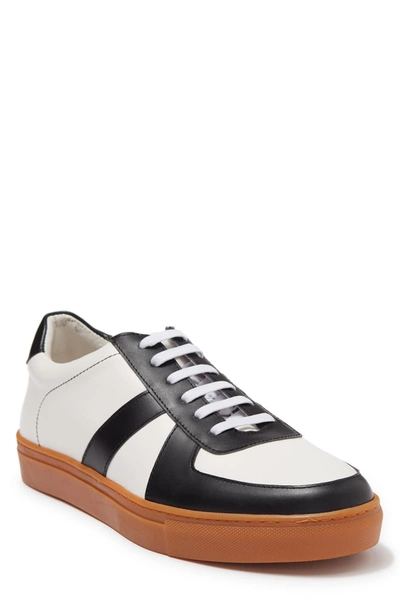 French Connection Energy Colorblock Leather Sneaker In Black