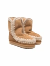 Mou Eskimo Sheepskin Ankle Boots In Brown