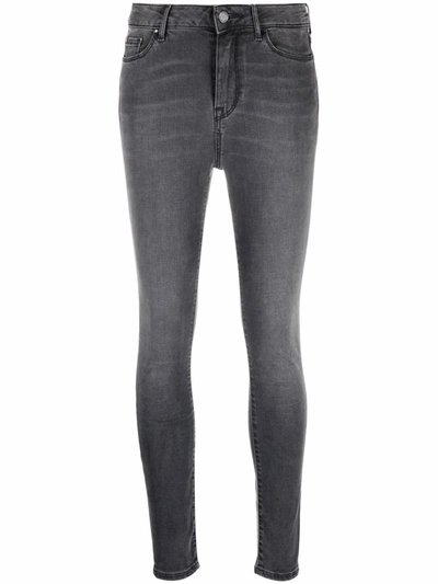 Tommy Hilfiger Mid-rise Skinny Jeans In Grey