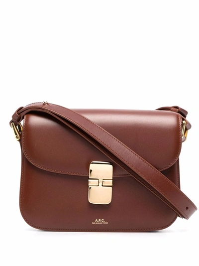 Apc Grace Shoulder Bag In Brown