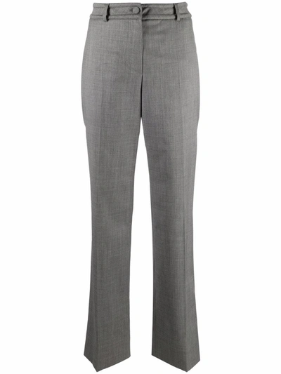 Pre-owned Gianfranco Ferre 1990s High-waisted Tailored Trousers In Grey