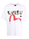 EVISU LOGO-PRINT COTTON T-SHIRT