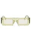 Jacquemus Les Lunettes Soleil Rectangle-frame Sunglasses In Multi Green