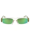 Jacquemus Women's Les Altù Square-frame Acetate Sunglasses In Multi Green