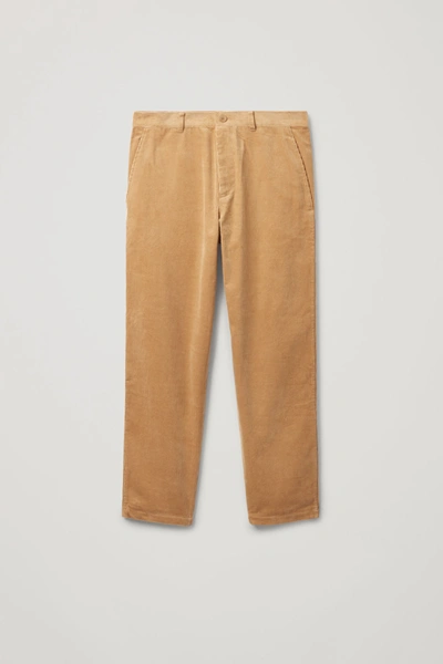 Cos Relaxed-fit Corduroy Trousers In Beige