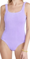 Hunza G Square Neck One-piece Swimsuit In Lilac In Lilac