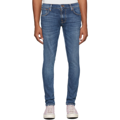 Nudie Jeans Tight Terry Jeans In Steel Navy