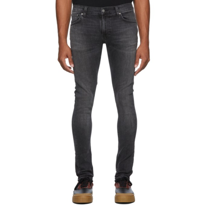 Nudie Jeans Terry Mid-rise Skinny Jeans In Fade To Grey