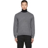 Theory Jimmy Montano Wool & Cashmere Textured Geo Stripe Relaxed Fit Crewneck Sweater In Pestle Mouline